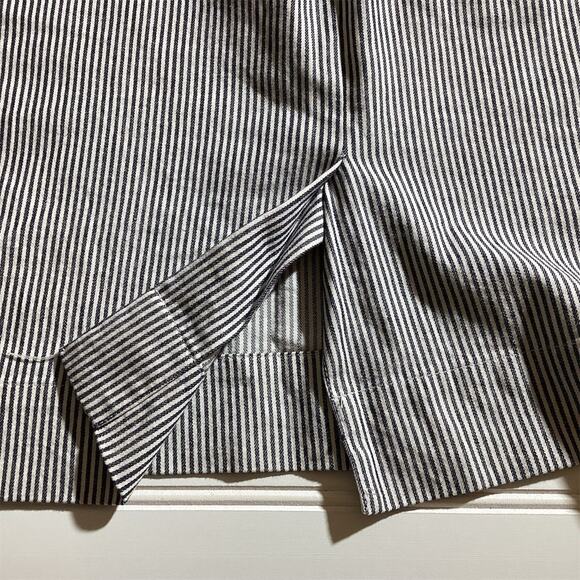 Talbots Women's Size 8 Blue & White Pinstripe A-Line Mini Skirt - Picture 8 of 9